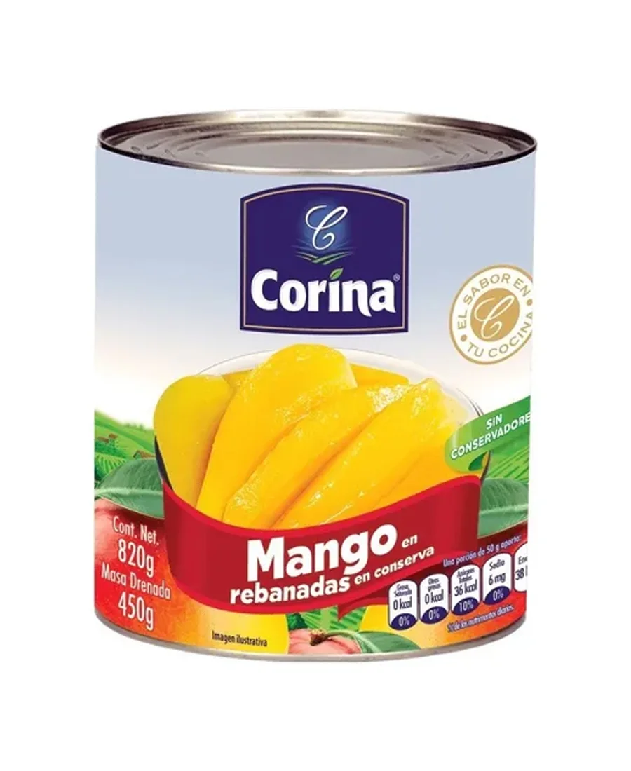 Mango en rebanadas Corina Caja de 12 piezas de 800 g cada una – De venta en Zafra Coyoacán