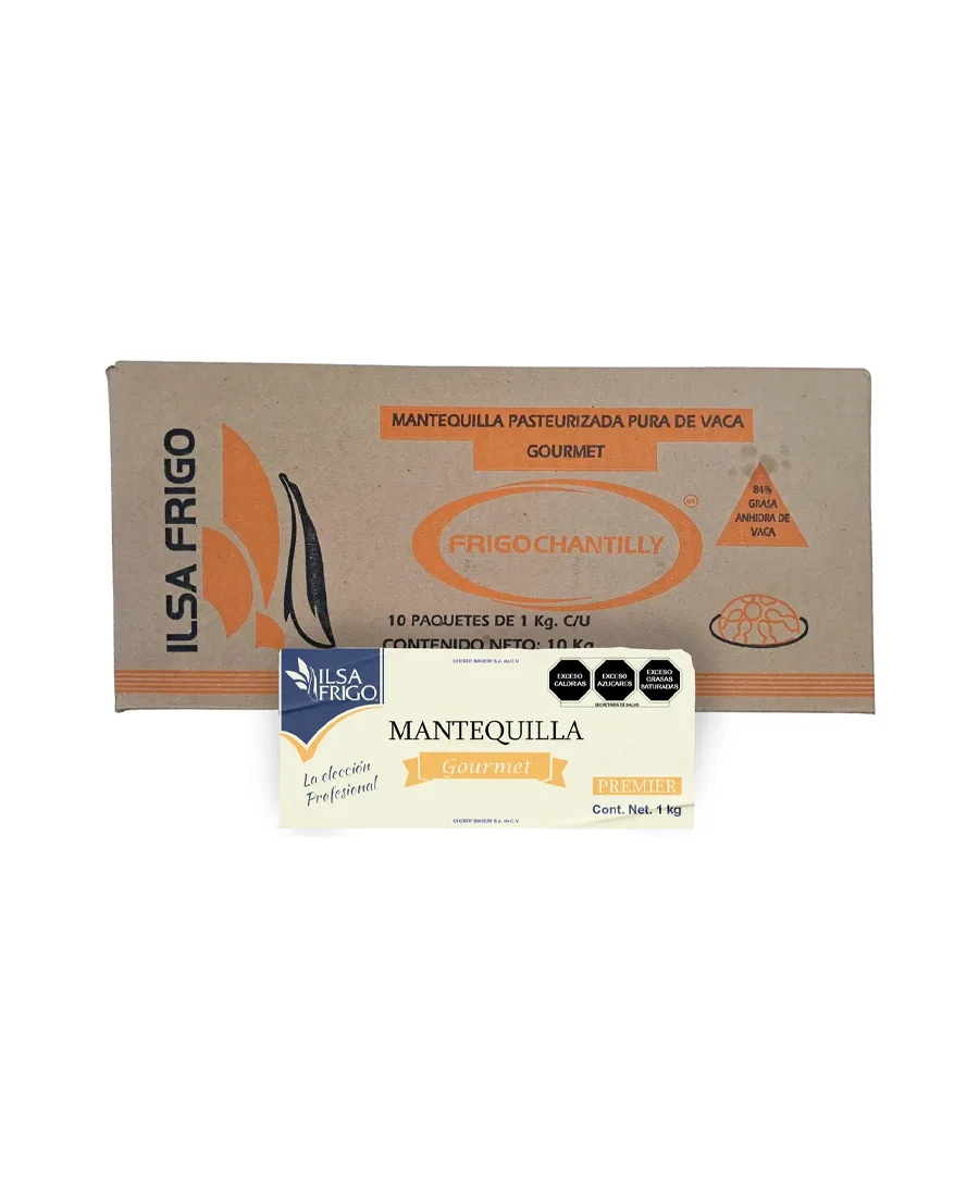 Mantequilla Gourmet Ilsa Frigo Caja de 10 piezas de 1 Kg cada una  De venta en Zafra Coyoacán
