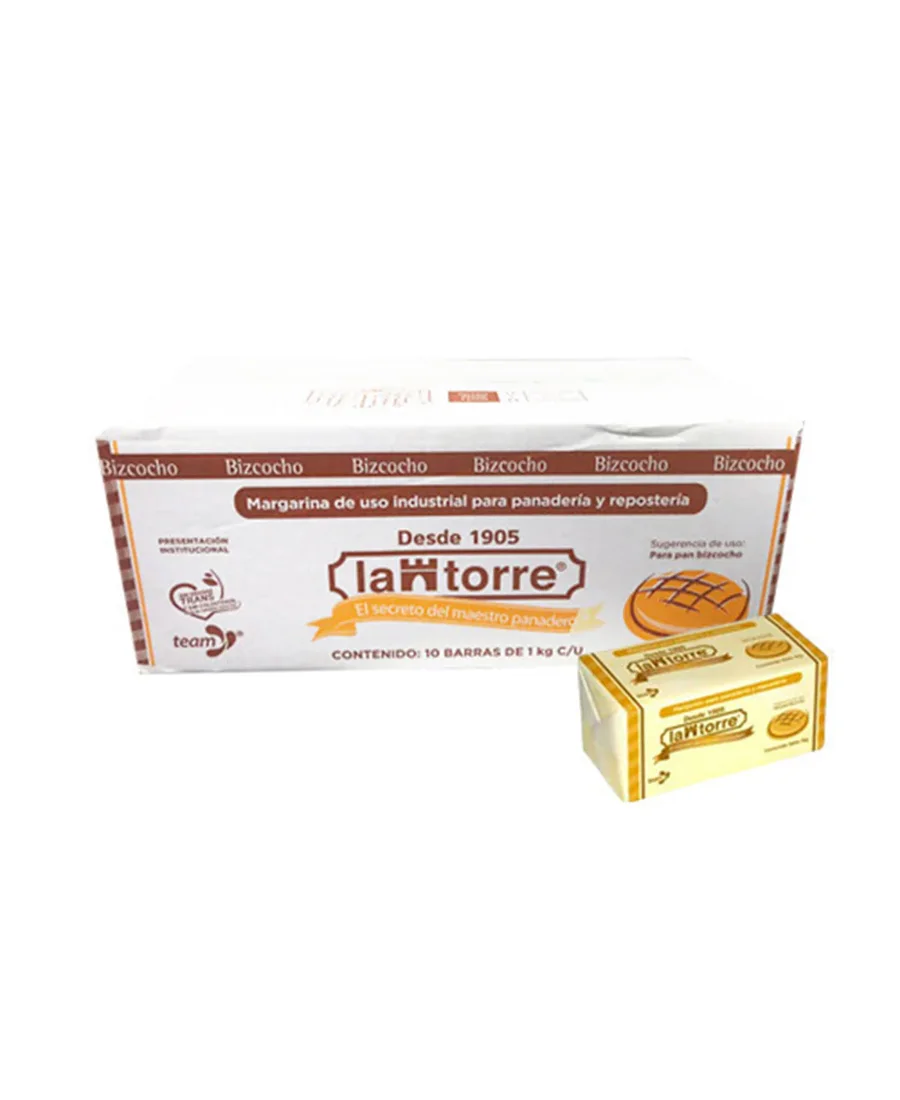 Margarina Bizcocho La Torre Caja de 10 piezas de 1 Kg de cada una – De venta en Zafra Coyoacán