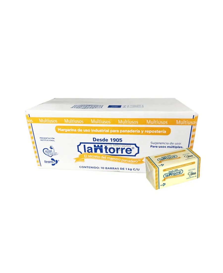 Margarina Multiusos La Torre Caja de 10 piezas de 1 Kg cada una – De venta en Zafra Coyoacán