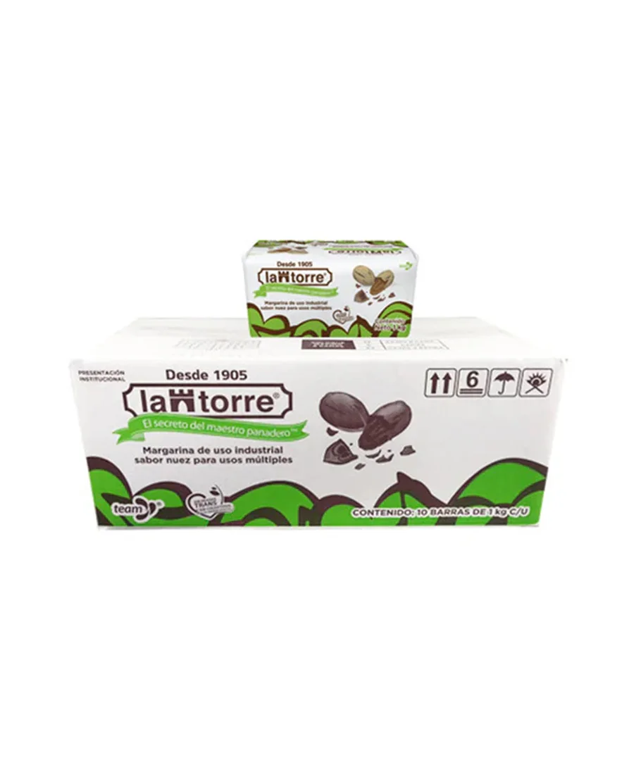 Margarina sabor Nuez La Torre Caja de 10 piezas de 1 Kg cada una  De venta en Zafra Coyoacán