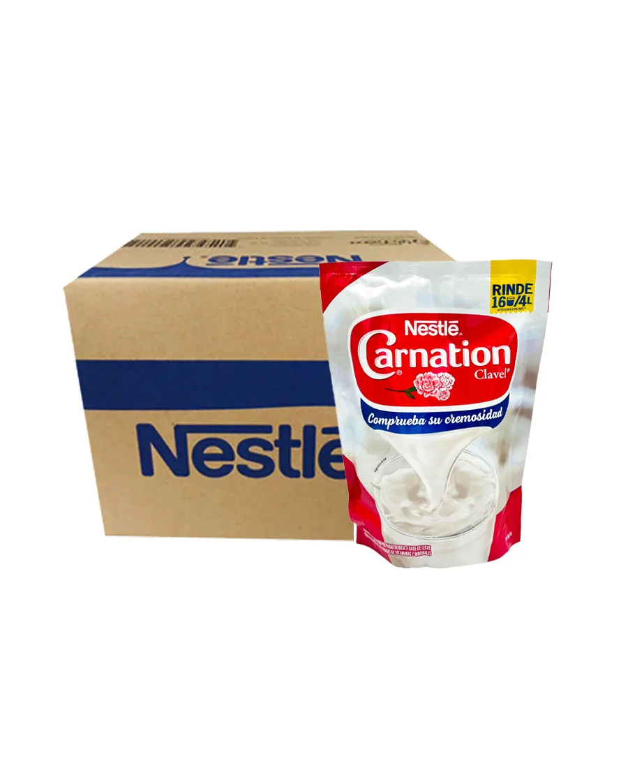 Leche en polvo Carnation Clavel Nestlé Caja de 24 piezas de 460 g cada una  De venta en Zafra Coyoacán