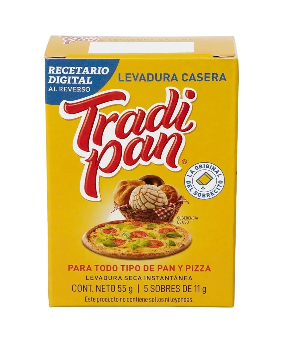Levadura seca instantánea Tradipan Caja de 56 piezas con 55 g cada una – De venta en Zafra Coyoacán