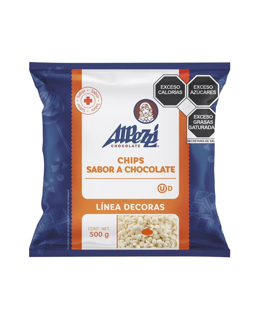 Chips blancos sabor chocolate Alpezzi de 500 g – De venta en Zafra Coyoacán