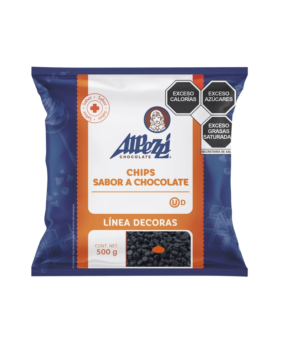 Chips negros sabor chocolate Alpezzi de 500 g – De venta en Zafra Coyoacán