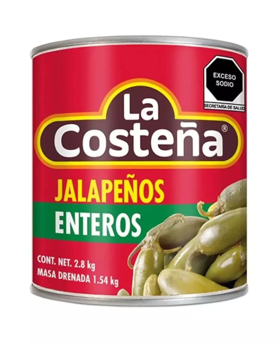 Chiles jalapeños Enteros La Costeña Lata de 2.8 Kg – De venta en Zafra Coyoacán