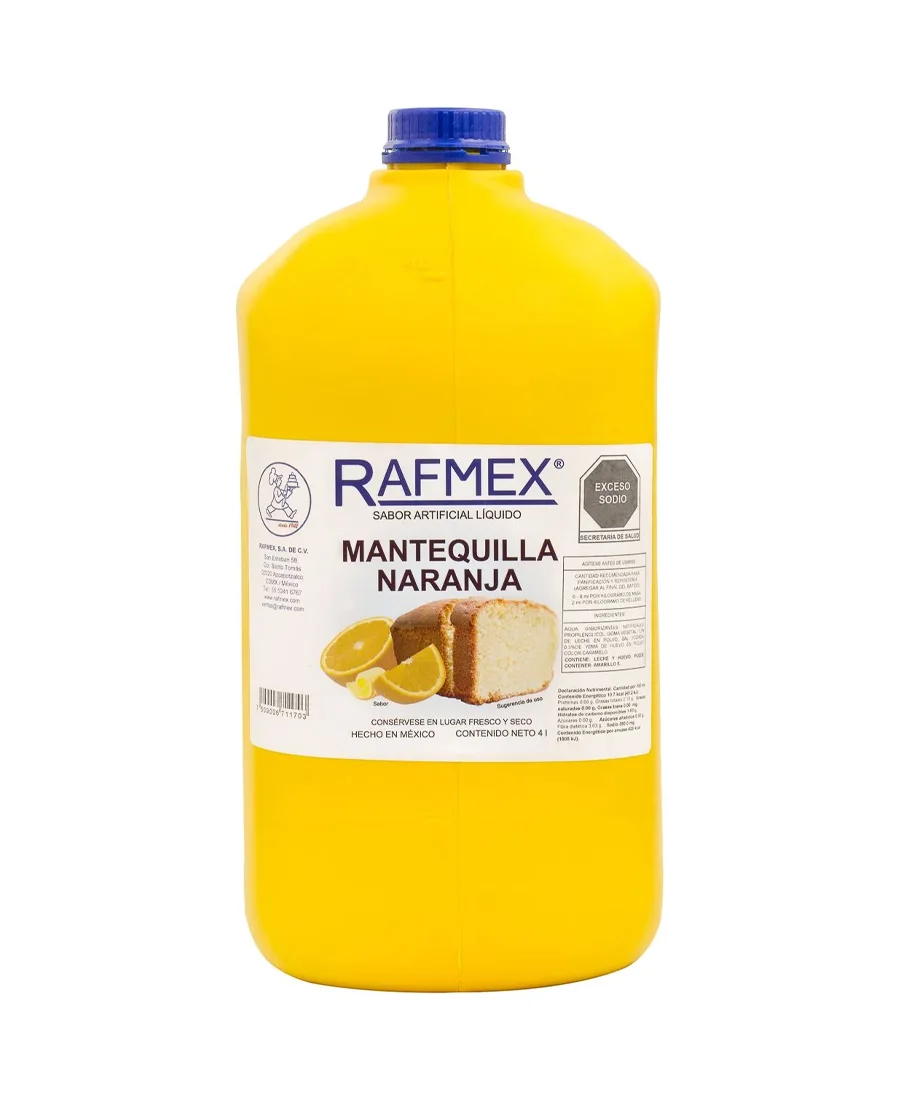 Saborizante a Mantequilla y Naranja Rafmex de 4 L – De venta en Zafra Coyoacán
