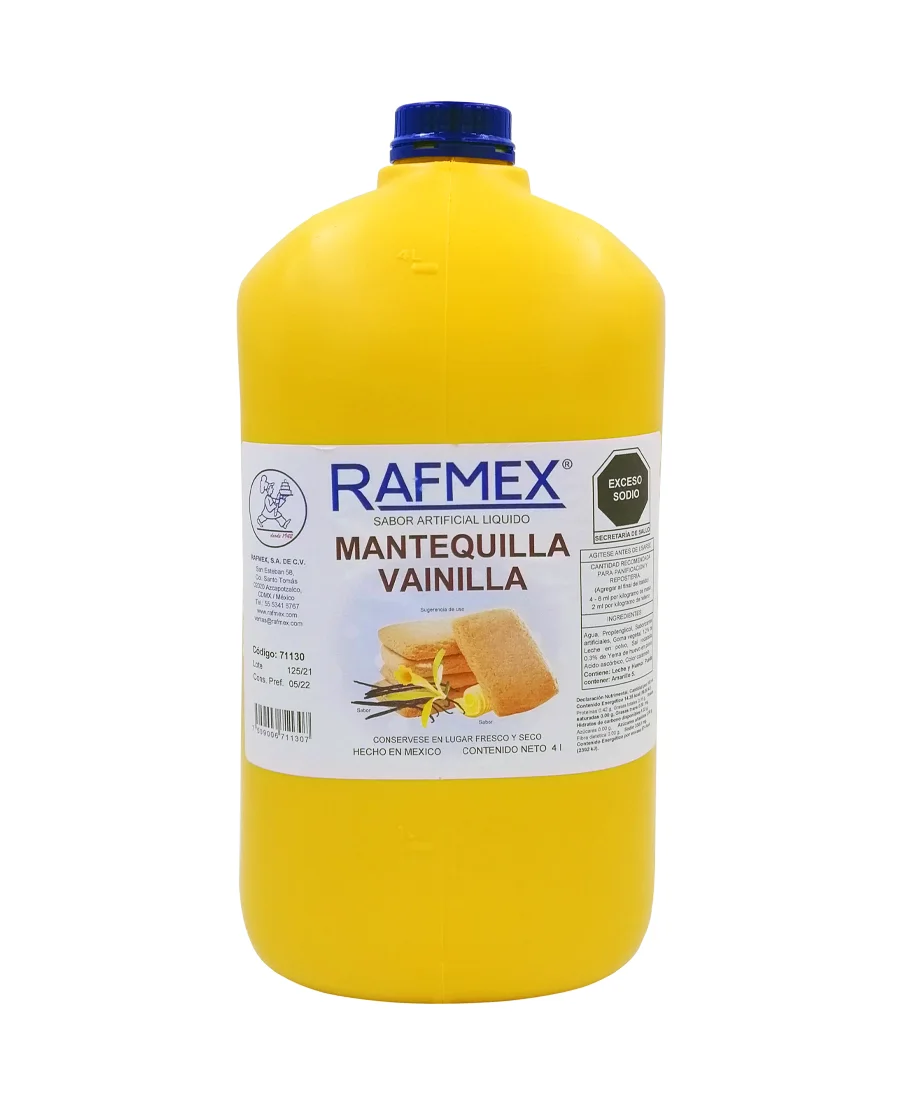 Saborizante a Mantequilla y Vainilla Rafmex de 4 L – De venta en Zafra Coyoacán
