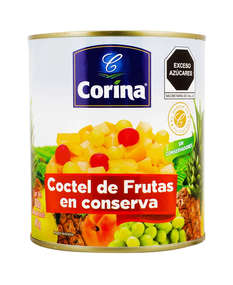 Coctel de frutas en conserva Corina de 820 g – De venta en Zafra Coyoacán