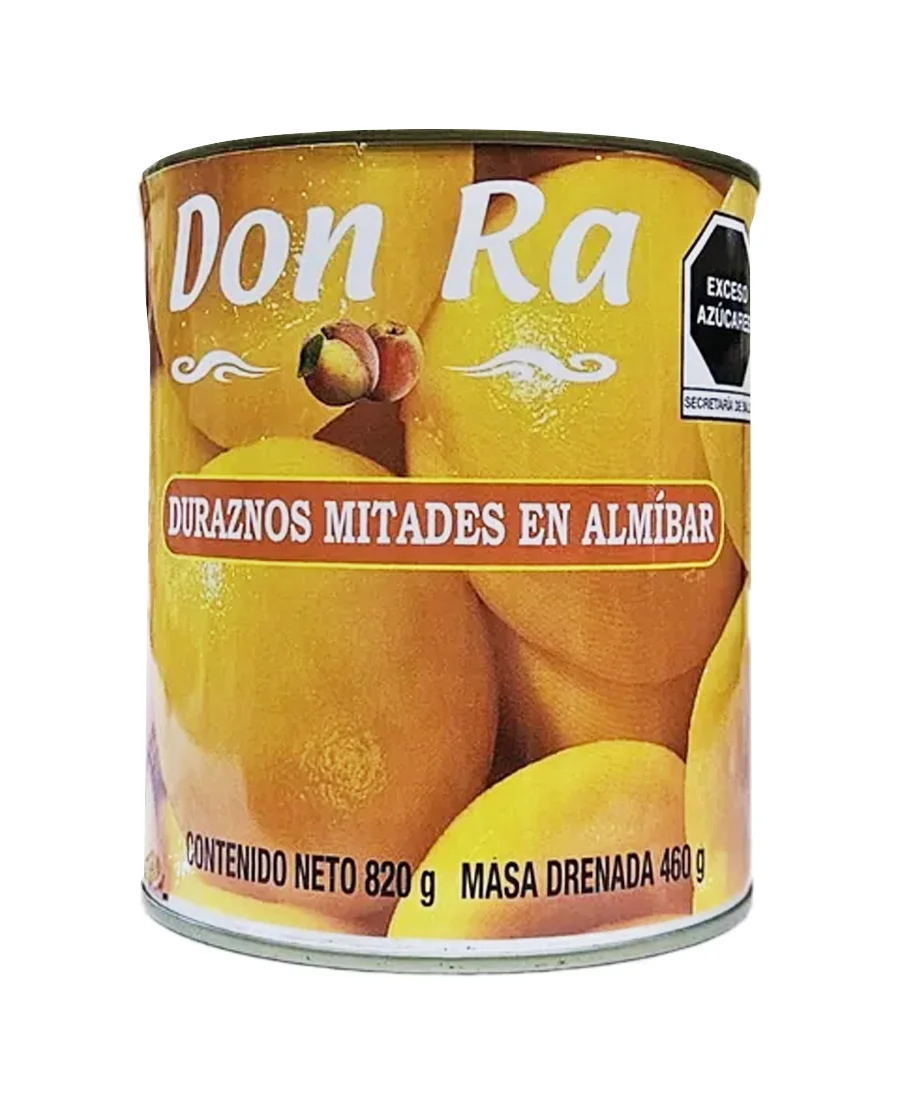 Durazno en mitades en almíbar Don Ra de 820 g – De venta en Zafra Coyoacán