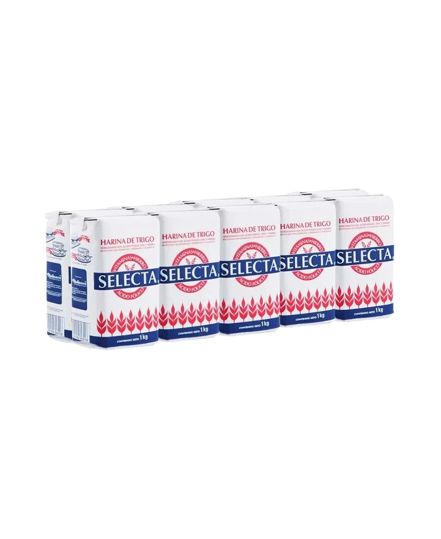 Harina de trigo Fardo Selecta Caja de 10 piezas de 1 Kg cada una – De venta en Zafra Coyoacán